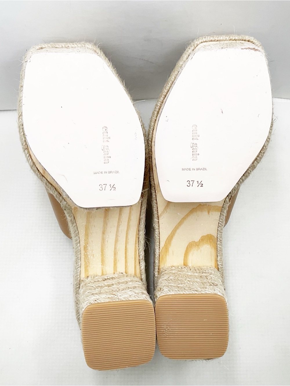{Cult Gia} Lia Leather Espadrille Platform Mules - Picture 10 of 16